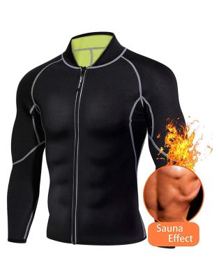 China Breathable Top Sweaty Thermal Suits Men Weight Loss Shirts Body Shaper Waist Trainer Workout Sauna Suit For Male Sweatshirt for sale