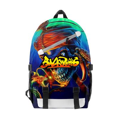 China Newcomer Smell Proof Newcomer Backwoods Cigar LED Backpack Skull Head Waterproof Luminous Hot Flash Custom Laptop Bags for sale