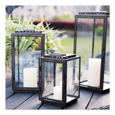 China Minimalist Metal Lantern with Simple Style Nordic Style Garden and House Decor Lantern for Home Decor for sale