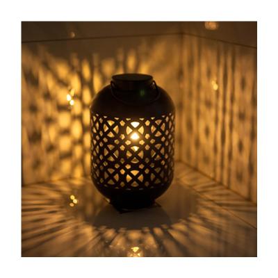 China Metal / Home Decor LED Sconce Lantern For Home Decor Battery Operated Hollow Bulb Lantern For Home Decor With Handle for sale