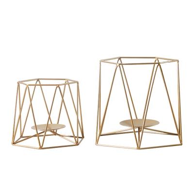 China Gold Metal Candle Holder Home Decor Small/Home Metal Candle Holder and Wedding Decors Table Candle Holder Metal Pillar Candle Holder for sale