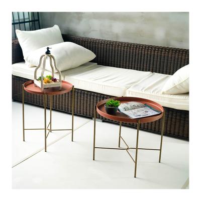 China Casual Metal Side Table for Living Room and Bedroom Box Dismantled for Convenience Reaching Products on the Side Table for sale