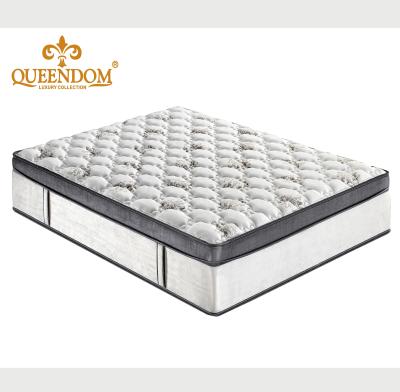 China Foldable Latex Foam Natural Bamboo Plush Mattress Queen Size Pocket Top Box Spring For Hotel for sale