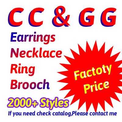 China Finelai factory price hot sale cc Cd Gg cc jewelry CLASSIC rhinestone earrings pearl stud earrings inspired famous brands for sale