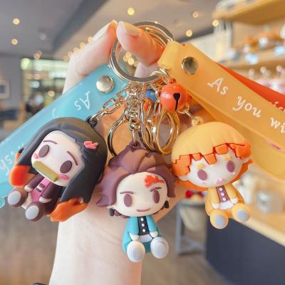 China Soft Promotion Gift Souvenir Wholesale Couples PVC Key Chains Key Chains Rubber Decoration for sale