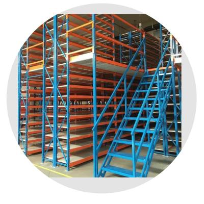 China Cargo storage Heavy industrial steel structure custom shelf sandwich floor for sale