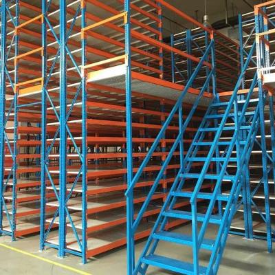 China Cargo storage Attic shelves with stairs for large quantities of goods for sale