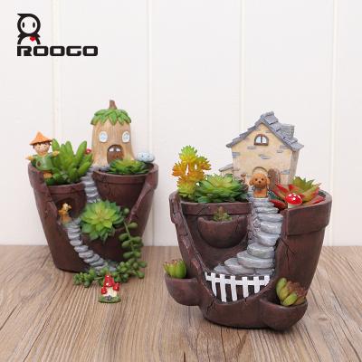 China Farm Roogo Home Farmhouse Flower Pot Plant Fresh Natural Wholesale Succulent Pots for sale