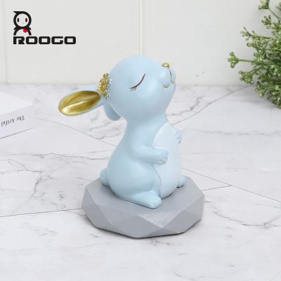 China Art Decor Roogo small animal looking at the sky home decoration ornaments open miniature gifts figurines for sale