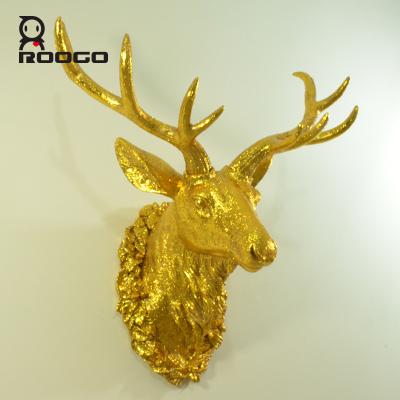 China Resin Creative Modern Home Decor ROOGO Wall Art Decor ROOGO Deer Sundries White-lipped White-lipped Wall Hanging for sale