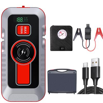 China Car Battery Start 12v 21800mAh 4 in 1 Type Multifunctional Car Jump Starter Portable Powerbank Pack Jump Starter with Air Compressor for sale