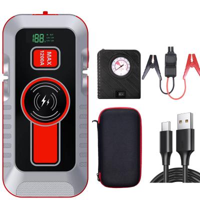 China Car Battery Start 12V 21800 mAh Emergency Tool Portable 4 in 1 Type Jump Starter Multifunctional Powerbank Jump Starter with Air Compressor for sale