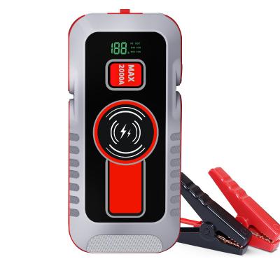 China Multifunction Car Battery Start 16800mah 12v Car Jump Starter Portable Wireless Charging Car Power Bank Jump Starter With Flashlight for sale