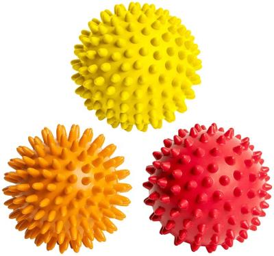 China Fitness Exercise Amazon Multiple Colors Fitness Soft Silicone Foot Roller Spike Ball for sale