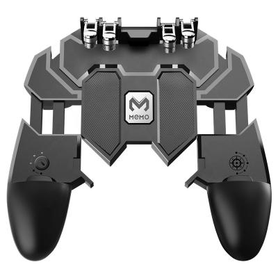 China Game Pad Joystick Ak Controller 66 Six Finger Game Controller Free Fire Key Button Joystick All-in-one Mobile Gamepad L1 R1 Triggers for Pubg for sale