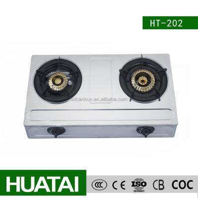 China 2 Burners Protable Stainless Steel Gas Stove 1pcs for sample & 100pcs for order for sale