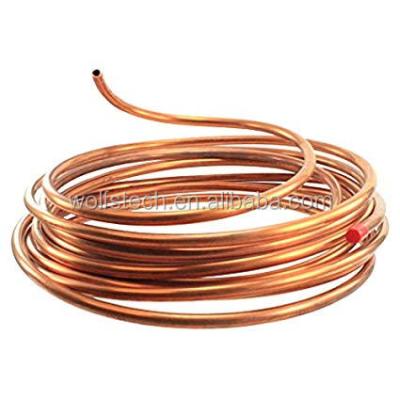 China Seamless Capillary Air Condition or Chiller Copper Tube / Pipe in ASTM B360 C12200 for Chiller for sale