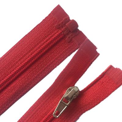 China Hot Selling Color #3 Auto Lock Various Color #3 Separate Open End Nylon Zipper For Cuff for sale