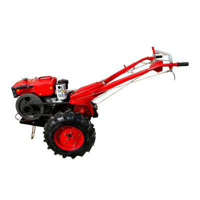 China Farmland Mini Diesel Power Tiller 10HP Mini Farm Garden Walking Tractor Mini Tillage Machine for sale