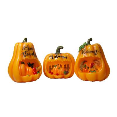 China Flameless Pumpkin Design Electronic Candle Halloween Decorations Led Candles for sale