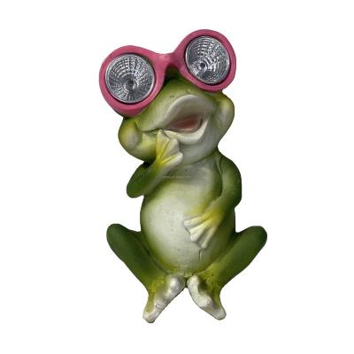 China Resin China Garden Spot Light Waterproof Animal Solar Type Shaped Frog Solar Garden Led Light for sale