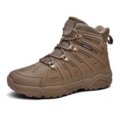 China Anti-Smell Men's Lightweight Durable Shoes Leather Tactical Combat Work Boots For Increasing Climbing for sale