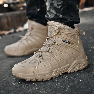 China Anti-Smell Men's Lightweight Tactical Work Boots Outdoor Motorcycle Breathable Combat Boots for sale