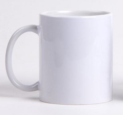 China Customizable Viable High Quality White Ceramic Sublimation Blank Ceramic Coffee Mug With Handle for sale