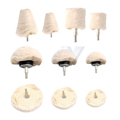 China Hand Tool Cotton Polishing Wheels Durable White CottonPolishing Wheel Fin for Stainless Steel Metal Polishing Disc for sale