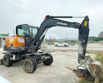 China with CE Certificate Construction Works Mining Machine Hydraulic Backhoe Medium Equipment Doosan 6 Ton Used Wheel Excavator 0.1~0.5 mÂ ³ for sale