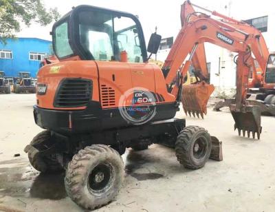 China Machinery repair shops used 60 tire volvo60 doosan wheeled digger 6 ton wheeled excavator for sale