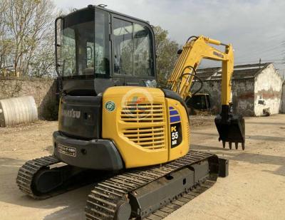 China Mini Original Japanese Small Crawler Used Excavator Komatsu PC55 Mr-2 Small Excavator Komatsu with blade and breaker line 0.22 m; ³ for sale