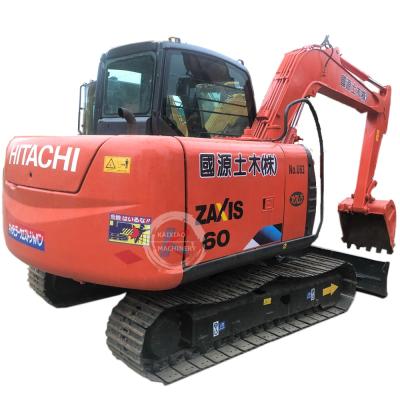 China Second Hand Excavators Machine Crawler Digger HITACHI ZX60 6tons Hydraulic Excavator Used Excavator 0.22mÂ ³ for sale