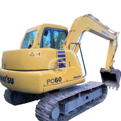 China Small Used Garden Repair Machinery Crawler Hydraulic Excavator Used Komatsu PC60-7 6tons Excavator Digger for sale