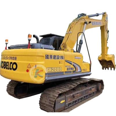 China Machinery Repairs Workshop Used Machine Hydraulic Crawler Working Equipment Kobelco SK200D 20tons Digger Used Excavator With Blade for sale