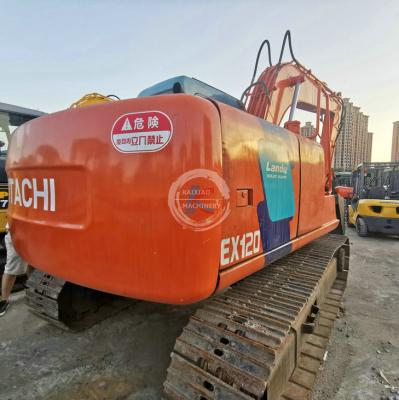 China HITACHI EX120 12tons second hand digger machine excavators hydraulic crawler machinery repair shops used excavator for sale