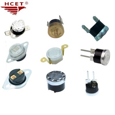 China HCET 250V 10A 16A Automotive Thermal Cutout Filtration Diesel Fuel Bimetal Thermostat KSD301 for sale