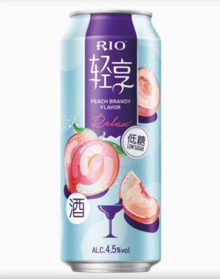 China New wine 4.5% vol. peach brandy flavored cocktail. 2022RIO White Party Premade Cocktail Fruit Drink Bottle With Net.500ml Low Sugar Alc.4.5%vol for sale