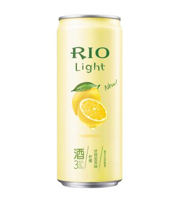 China High Quality Party RIO Cocktail China Fruit Drinks Premade Light Serie Lemon 3%Vol Vodka Cocktail Can Party Bar Holiday Family 330ml for sale