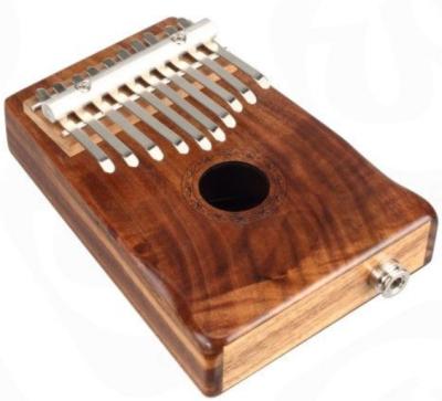 China Durable Walter Premium Hot Sale On KOA Line Solid Wood With Pick Up Inch Piano EQ Pickup 10 Keys Kalimba for sale