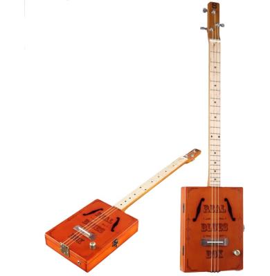 China Concert Walter New Arrival 3 String Blues Box Slide Guitar Cigar Box Electric Guitar for sale