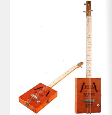 China New Arrival 3 String Durable Walter Blues Box Slide Guitar Cigar Box Electric Guitar for sale