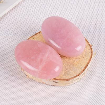 China Natural Body Gua Sha Rose Quartz Stones Tool Crystal Quartz Stone Chakra Palm SPA Beauty Product Body Neck Face Eye Massager Back Hot Energy Massager for sale