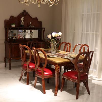 China High End Luxury Design Wood Dining Table 6 Seater Dining Sets Rectangular Dining Table And Chairs for sale