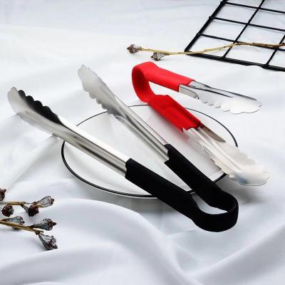 China Easily Cleaned Stainless Steel Silicone Food Tongs With Anti Scalding Silicone Handle for sale