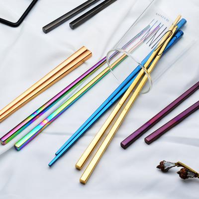 China Viable High Quality Titanium Metal 304 Stainless Steel Chopsticks For Korean Japanese for sale