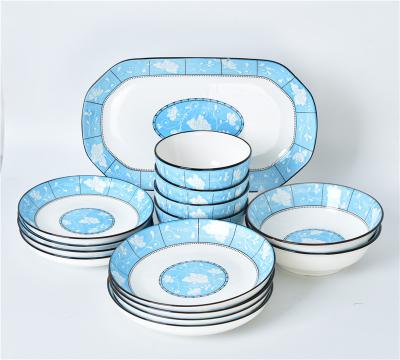 China Sustainable Embossed Ceramic Dinner Plate Hot Sale In Vietnam Market for sale