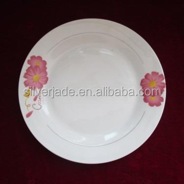 China Sustainable Restaurant Hotel Round Porcelain Dinner Dishes for sale