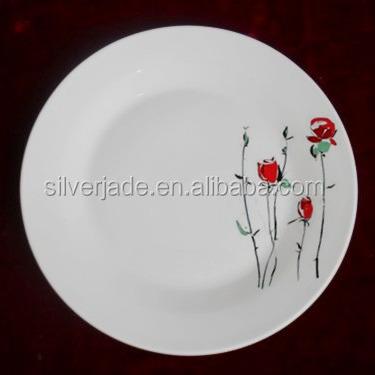 China Viable White Servings Ceramic Dinner Dish for sale