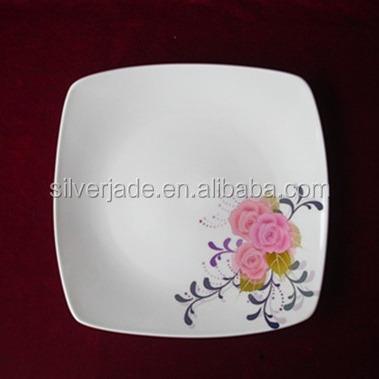 China Sustainable Square Porcelain Dish For Hotel And Restaurant for sale